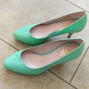 Vince Camuto Mint Patent Leather Pumps